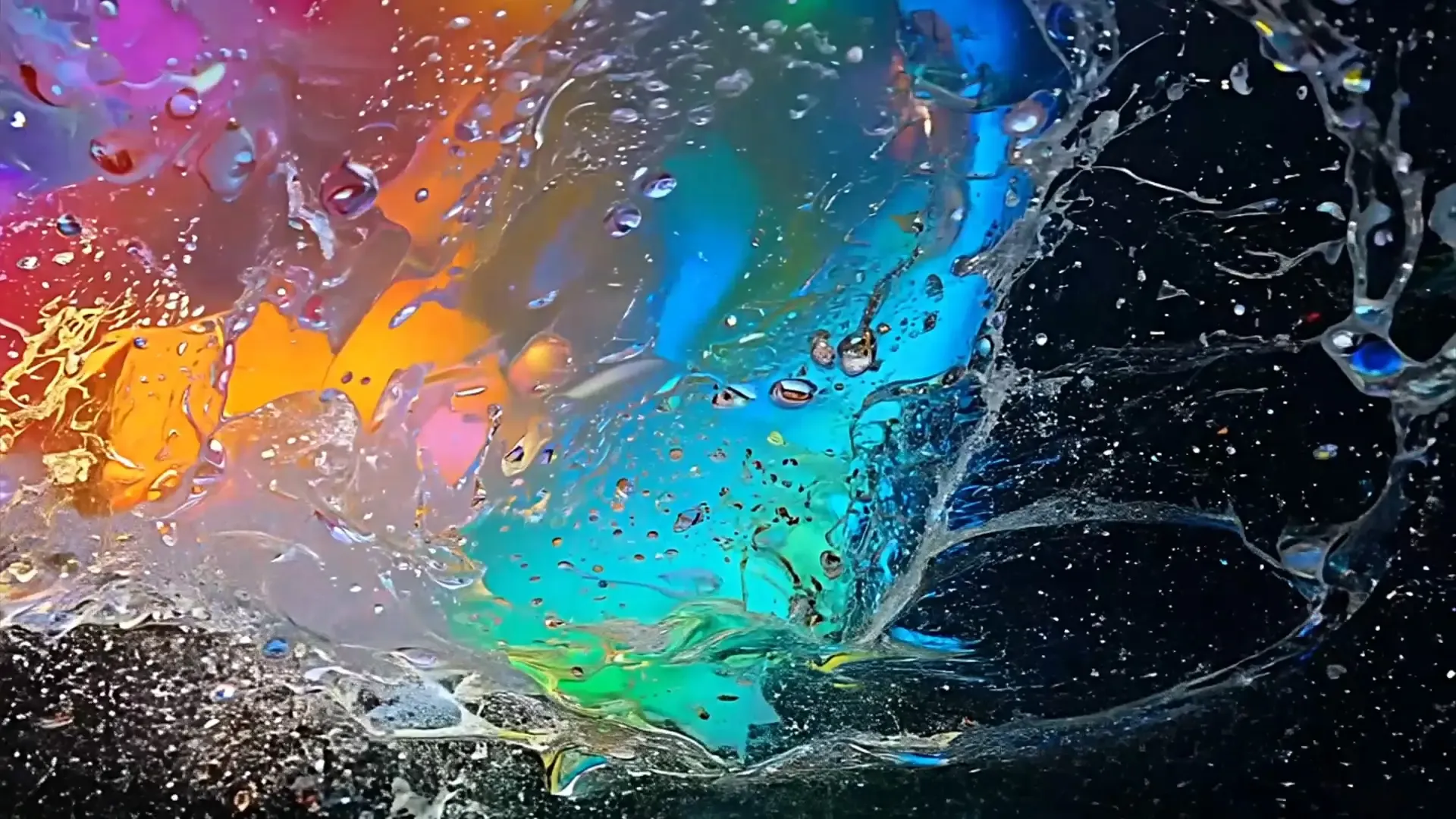 Rainbow Liquid Overlay for Video Intros and Logo Animation